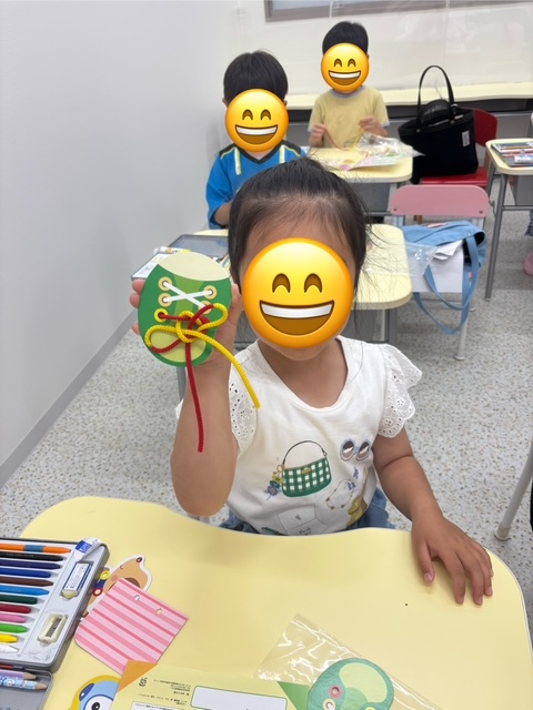 ちょうちょ結びできたよ！できたよ！